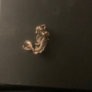 Mermaid silver 925 stamp necklace charm specially for chokers very unique piece